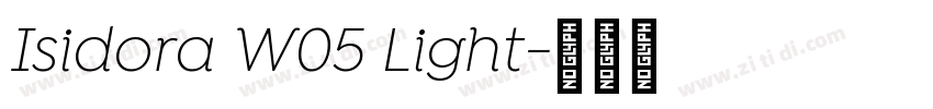 Isidora W05 Light字体转换